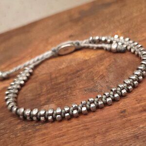 M.Cohen 925 Silver Adjustable Beaded Bracelet